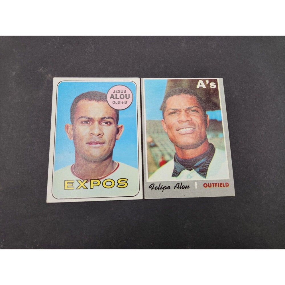 Vintage 1969 1970 ~ Jesus & Felipe Alou ~ Topps #'s 22 & 434 ~ Expos & A's